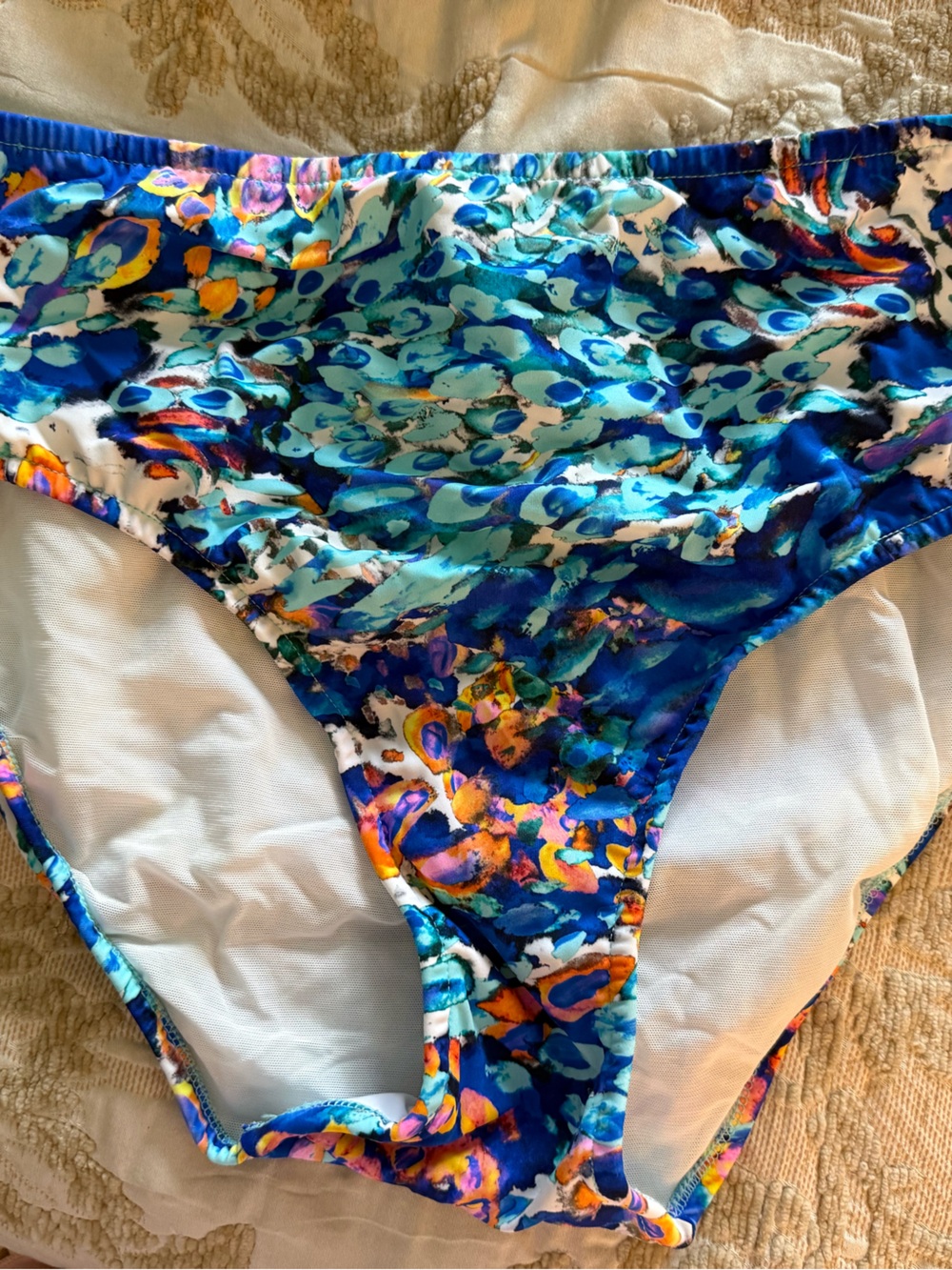 VENUS Blue Multicolor Print Tankini with Bikini Bottoms - Picture 5 of 15